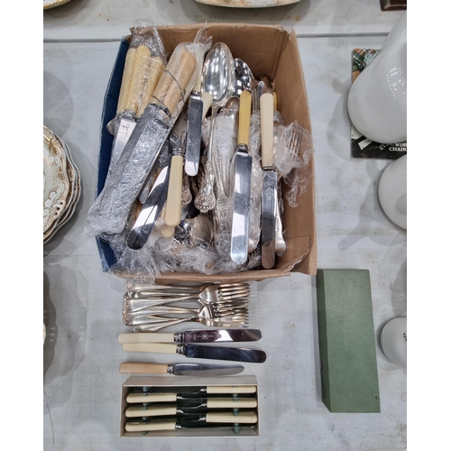 97 - A large quantity of assorted silver plated Cutlery. (R5).