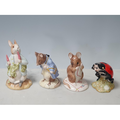 248 - A collection of Eleven unboxed Royal Albert Beatrix Potter Figures including, 