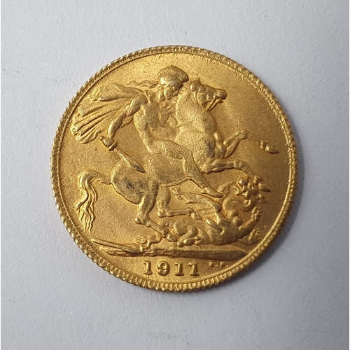 145 - A George V Sovereign 1911