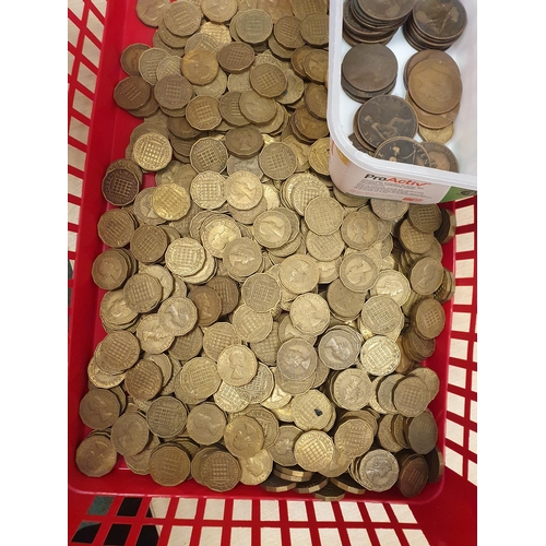 267 - A quantity of British and World Coins including 1946 brass Threepences, etc