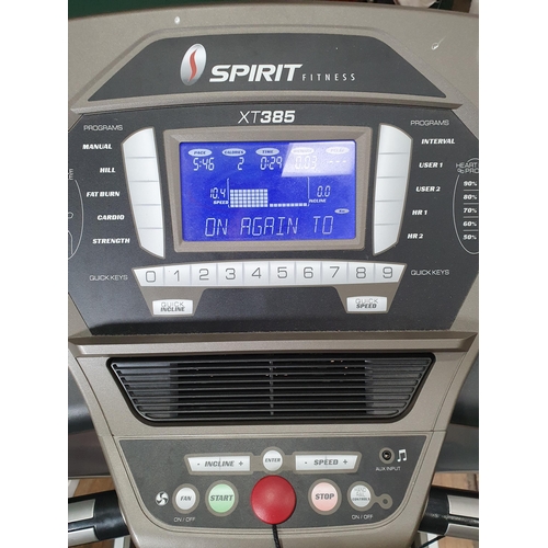 27 - A Spirit Fitness XT385 Running Machine, Passed PAT (R3)