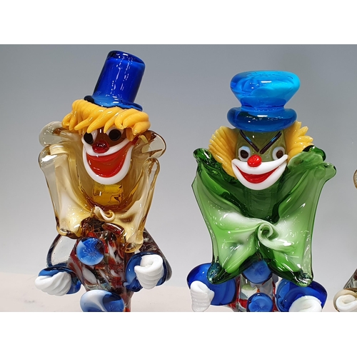 270 - Four Murano Glass Clowns, 8.5