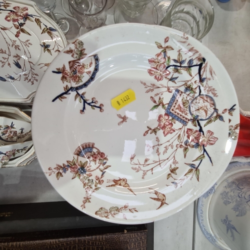 315 - An aesthetic style part Dinner Service, marked Richmond E.F.B & Son, a Royal Doulton Bowl with plate... 