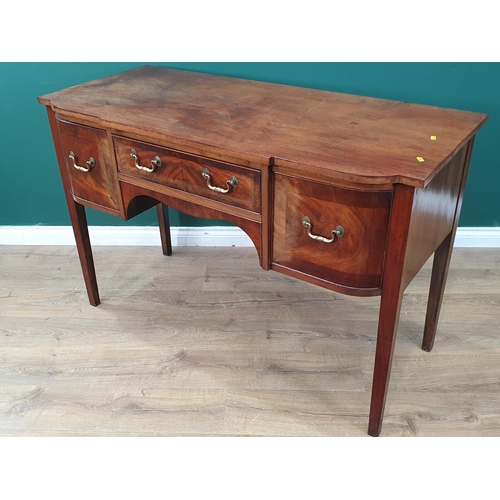 33 - A 19th Century mahogany Sideboard fitted three drawers raised on square supports 4ft 4in W x 2ft 10i... 