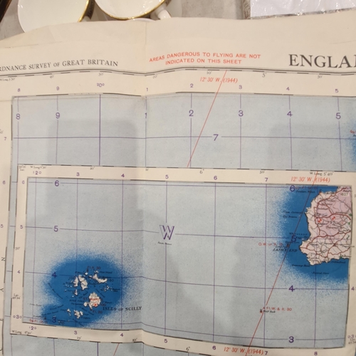 339 - A quantity of RAF Air Crew Maps including two silk Escape Maps, and a quantity of Air Crew paper Map... 