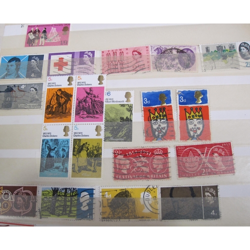 403 - A small selection of QE11 GB Stamps, First day Cover and GPO Packs contained in stockbooks together ... 