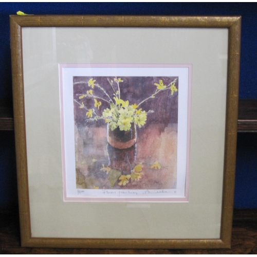 422 - ENGLISH SCHOOL. A Still Life of Flowers in a Jug, and cherries in a bowl, indistinctly monogrammed, ... 