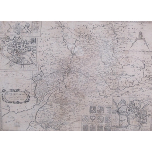 407 - JOHN OGILBY. The Road from London to Oakeham (Sic), engraved strip map, coloured, 12 x 18 in; and an... 