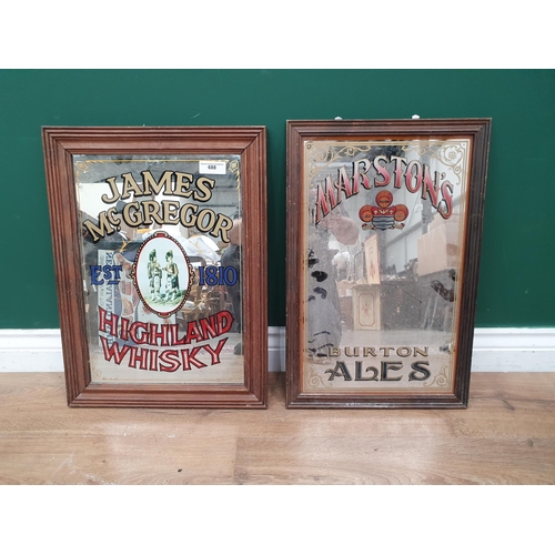 387 - Two framed Pub Mirrors 