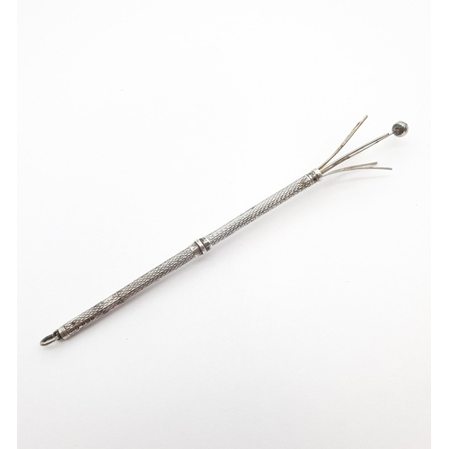 200 - A silver Swizzle Stick