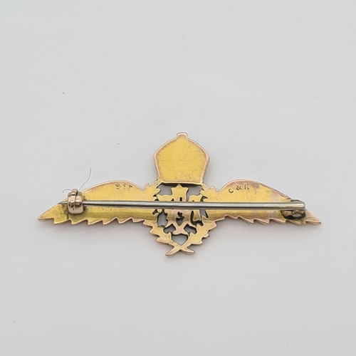 207 - An RAF Sweetheart Brooch, stamped 9ct, approx 4.30gms