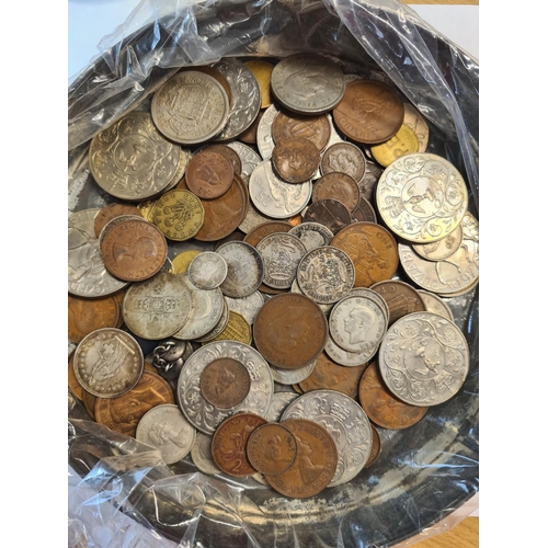 231 - A tin of mainly British Coins to include a small quantity of pre-47 issues