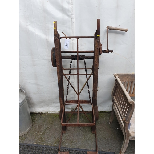 253 - A W. Rainforth & Sons Lincoln Vintage Mechanical Sack Trolley.