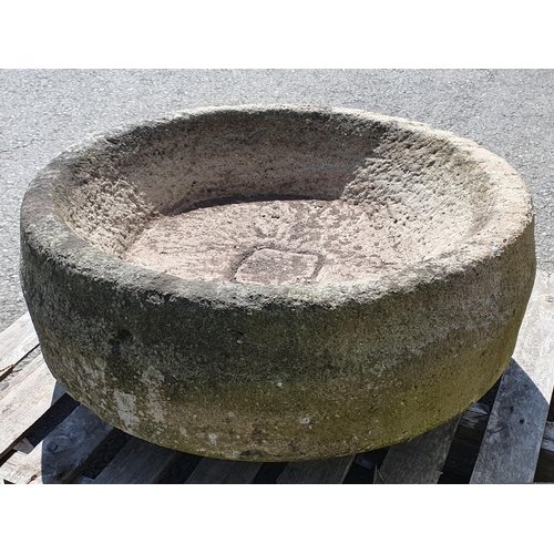 257 - A large hollowed out Mill Stone, 2ft 11