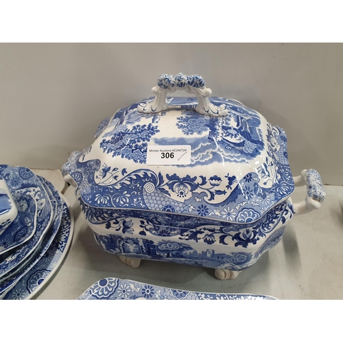 306 - A collection of Italian Spode Dinnerware including, Tureens, twin division Dish, a set of seven Rama... 