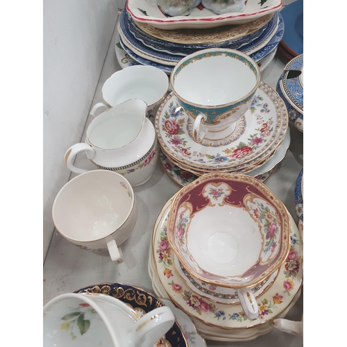 325 - A quantity of China including two Figures of Ducks, two Johnson Bros small Tureens, teaware, etc, (R... 