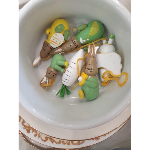 325 - A quantity of China including two Figures of Ducks, two Johnson Bros small Tureens, teaware, etc, (R... 