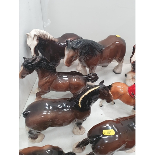 343 - A selection of various figures of Horses, some by Beswick, (R5)