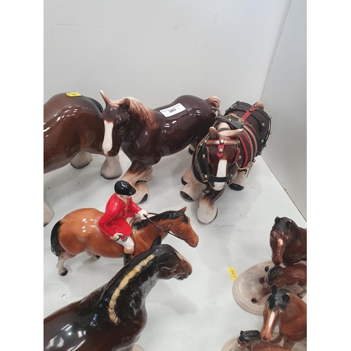 343 - A selection of various figures of Horses, some by Beswick, (R5)