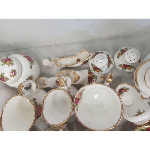 353 - A large quantity of Royal Albert Old Country Roses China including Teapots, Coffee Pot, Cups, Saucer... 