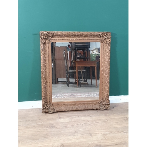 36 - A gilt framed rectangular Wall Mirror 3ft 4in H x 2ft 10in W (R3)