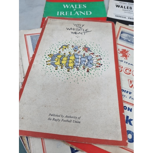 54 - A Collection of 1940's and 50's mainly Welsh Rugby Programmes including internationals, and a Collec... 