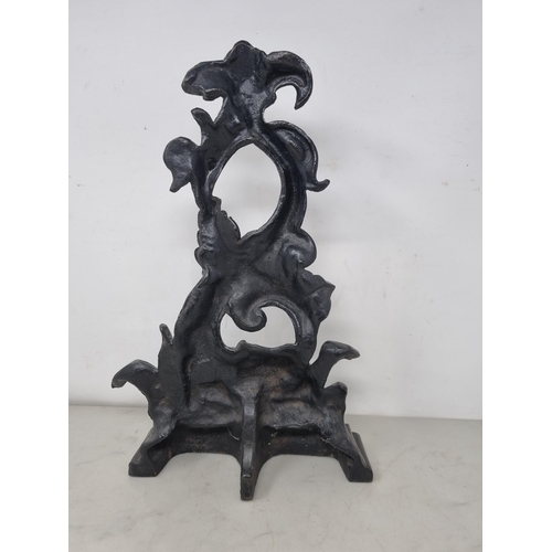 58 - A large cast iron Doorstop in the form of a dolphin, 16in (R2)