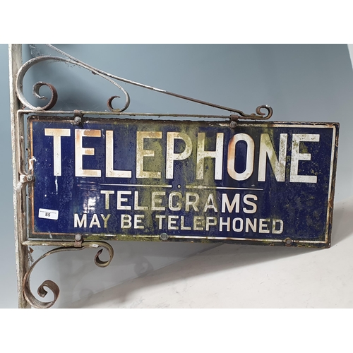 85 - A double sided Enamel Advertising Sign 