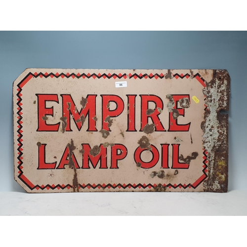 86 - A double sided Enamel Sign for 