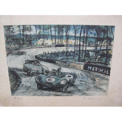 414 - AFTER TERENCE CUNEO. 'August Bank Holiday Meeting at Brooklands, 1932', reproduction in colours, pen... 