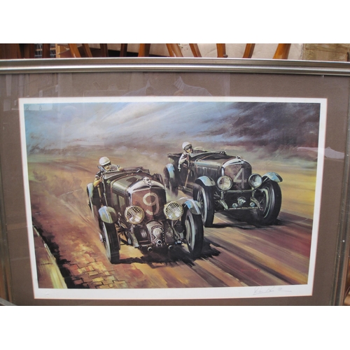 414 - AFTER TERENCE CUNEO. 'August Bank Holiday Meeting at Brooklands, 1932', reproduction in colours, pen... 