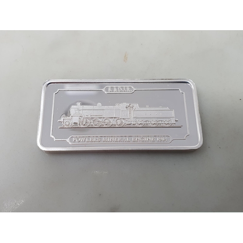 111 - A Set of thirty silver Ingots of Railway Locomotives struck by Birmingham Mint to Commemorate the 15... 