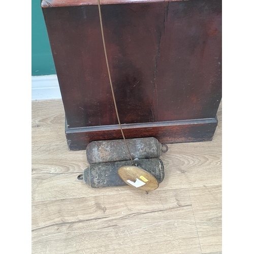 223 - A 19th Century mahogany cased Eight Day Long Case Clock, with circular painted dial bearing the name... 