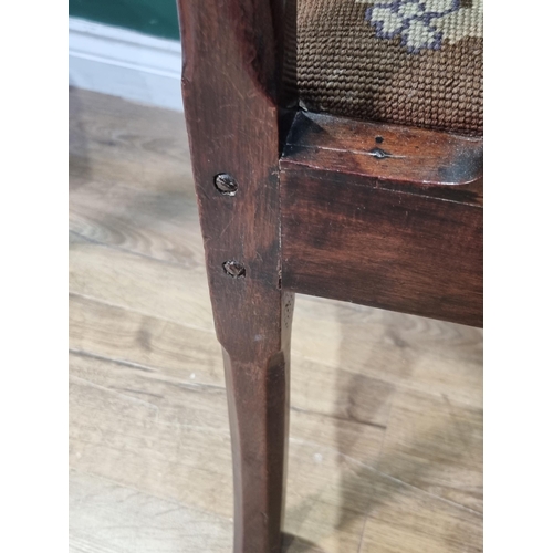 315 - A pair of 18th Century mahogany Side Chairs with pierced splat backs, drop in seats on cabriole supp... 