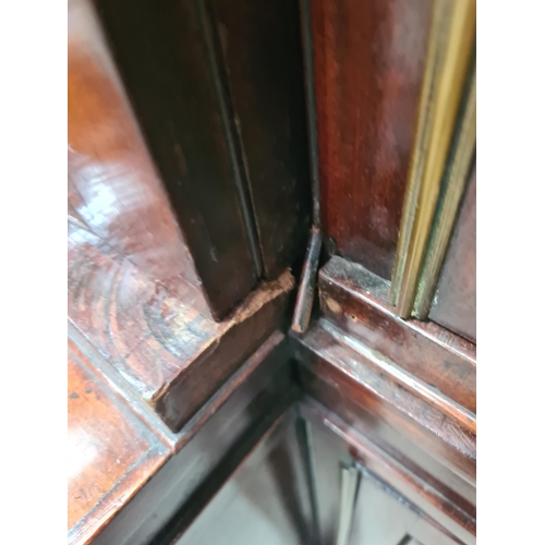 333 - A 19th Century mahogany and astragal glazed Breakfront Bookcase of narrow proportions fitted pair of... 