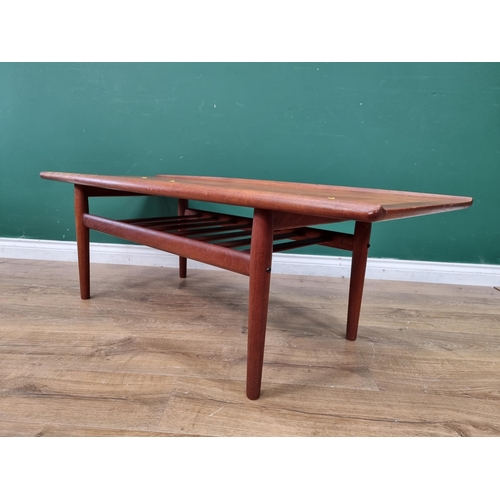 351 - ***** WITHDRAWN *****


A Danish Glostrup Mobelfabrik Coffee Table, rectangular with a lower slatted... 