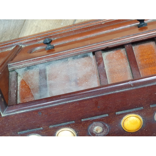 442 - A late Victorian Snooker/Billiards Scoreboard by G. Wright & Co, with two revolving number panels, a... 