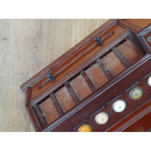 442 - A late Victorian Snooker/Billiards Scoreboard by G. Wright & Co, with two revolving number panels, a... 