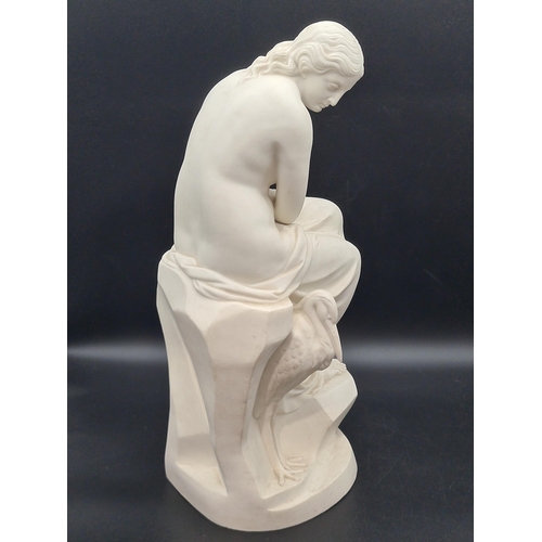 464 - A Minton's parian figure of 'Solitude' - 'Art Union of London 1852' and 'J. Lawlor' (some small nibb... 