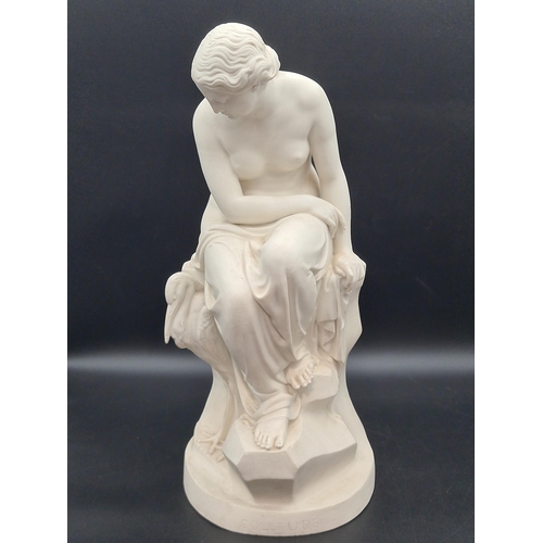 464 - A Minton's parian figure of 'Solitude' - 'Art Union of London 1852' and 'J. Lawlor' (some small nibb... 