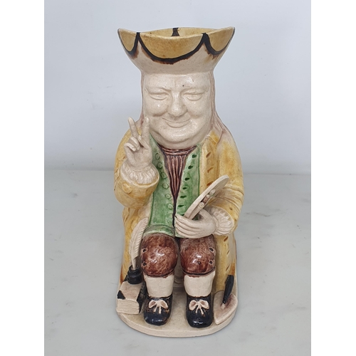 472 - Leonard Jarvis - A  Limited edition No 7 commemorative glazed pottery Toby Jug modelled as Winston S... 