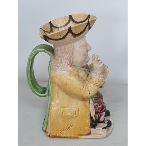 472 - Leonard Jarvis - A  Limited edition No 7 commemorative glazed pottery Toby Jug modelled as Winston S... 