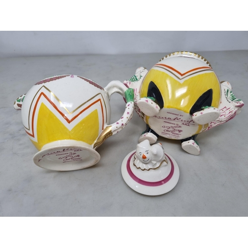 534 - Clarice Cliff Bizarre lidded Sucrier, designed by Dame Laura Knight, 'circus' design, First Edition,... 