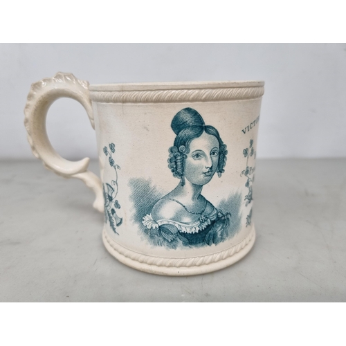 544 - A Queen Victoria Proclamation Mug for Victoria Regina, proclaimed 20th June 1837, with an incorrect ... 