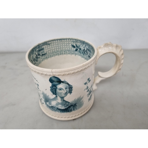 544 - A Queen Victoria Proclamation Mug for Victoria Regina, proclaimed 20th June 1837, with an incorrect ... 