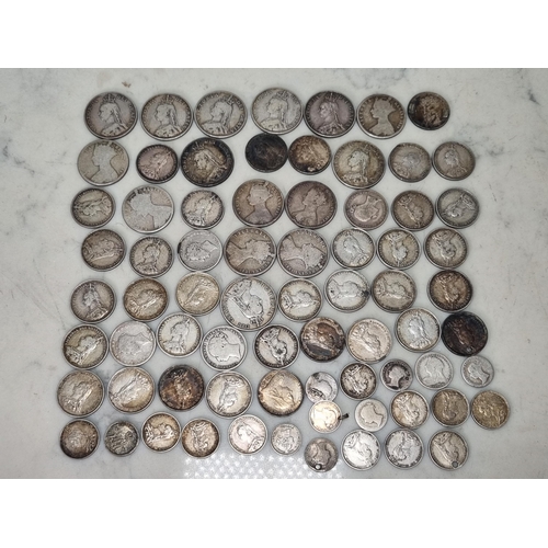 564 - A collection of Victorian silver Coins, Threepence - Florin, including an 1849 goldless Florin, in a... 