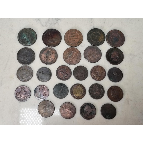 567 - A collection of 18th/19th Century Trade Tokens, to include examples from Bilston, Sheffield, Glasgow... 