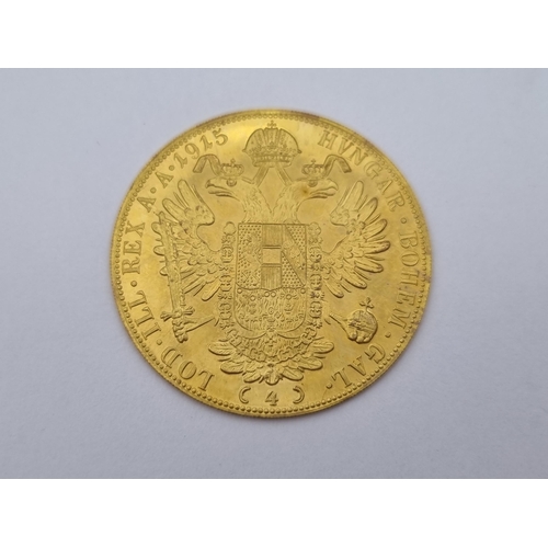 586 - An Austria restrike 1915 Gold 4 Ducats