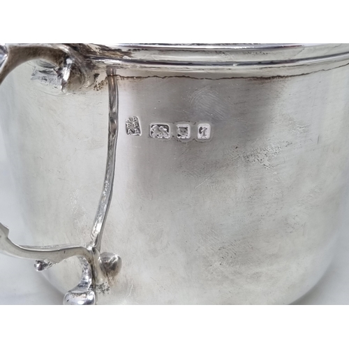 67 - A George V silver two handled Christening Bowl with presentation inscription, London 1924, 210gms