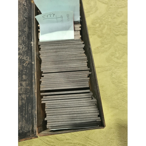 693 - Magic Lantern Slides including 'I Will Have a Smoke, David', 
Birds, and a case containing Slides on... 